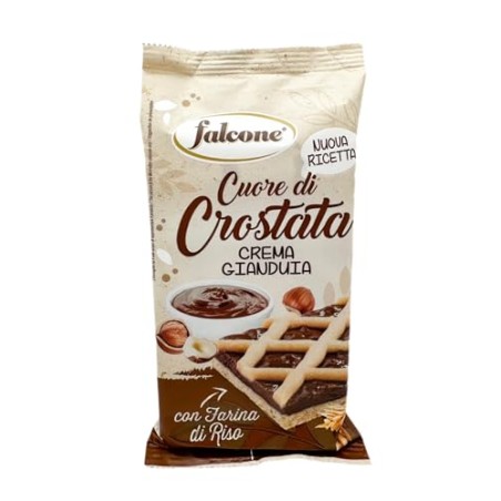 Crostata trancio riso e gianduia Falcone 60 gr, cf da 44 pz