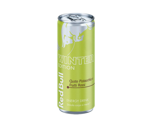RED BULL winter edition  pistacchio e frutti rossi Energy Drink 250 ml, confezione da 24 pezzi