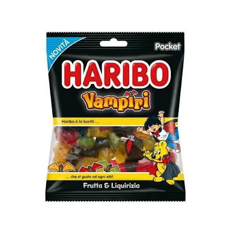 Haribo VAMPIRI 80 gr gommose, 30 pz a cartone