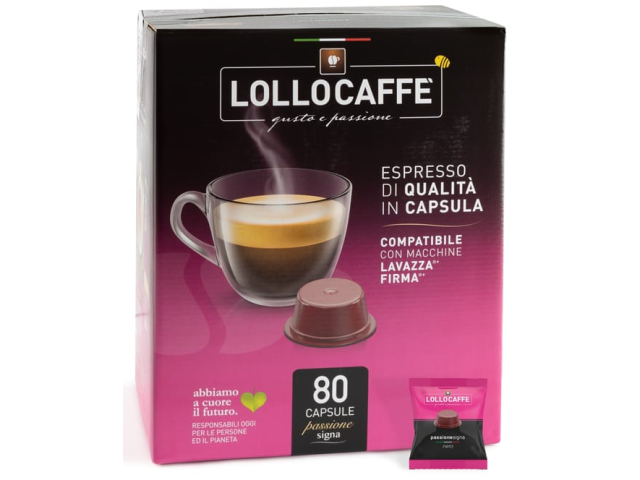 NERA Firma compatibili caffè Lollo, 80 pz