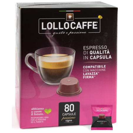 NERA Firma compatibili caffè Lollo, 80 pz